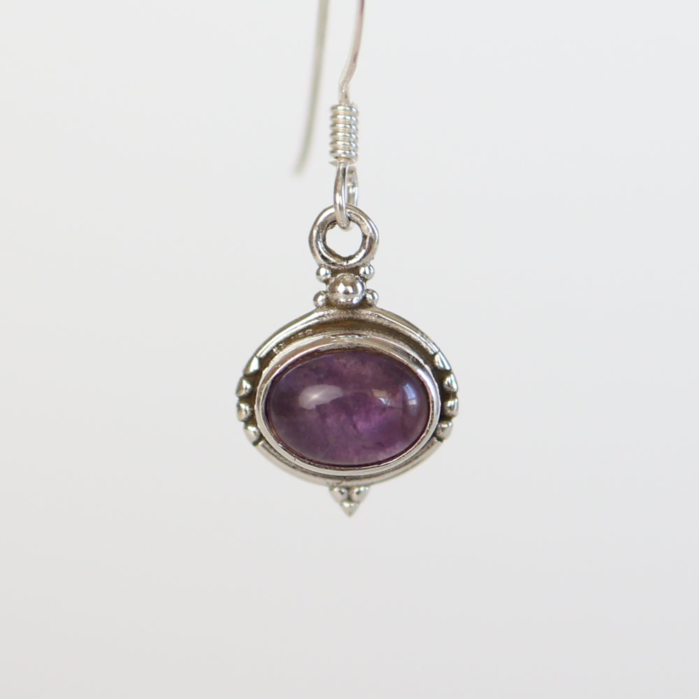 Amethyst Silver Earrings