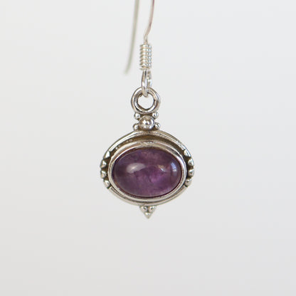 Amethyst Silver Earrings