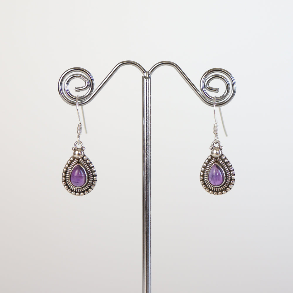 Amethyst Silver Earrings