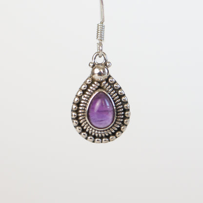 Amethyst Silver Earrings