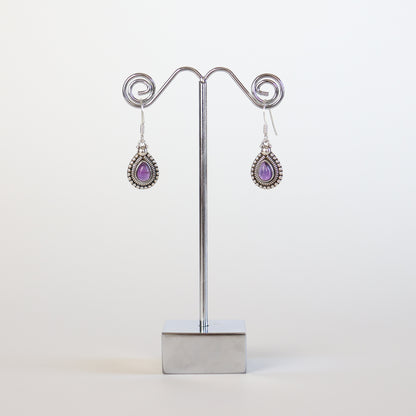 Amethyst Silver Earrings