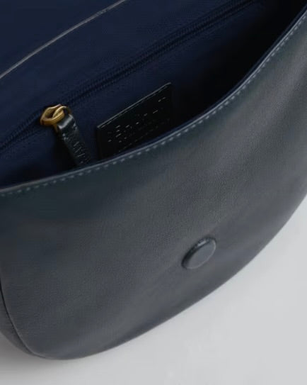 Inside navy blue bag
