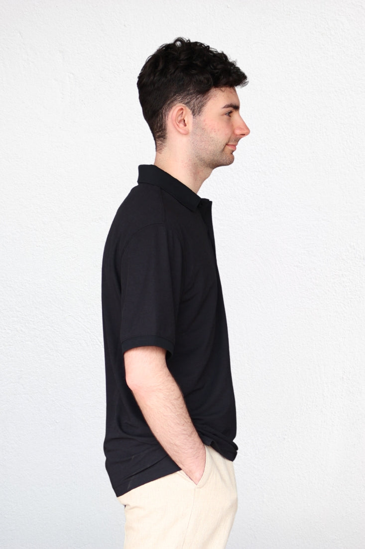 Men's ETL Seawool Polo Shirt - Jet Black