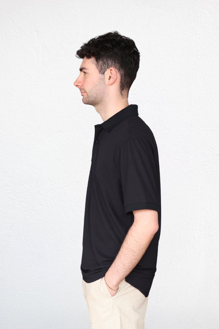 Men's ETL Seawool Polo Shirt - Jet Black