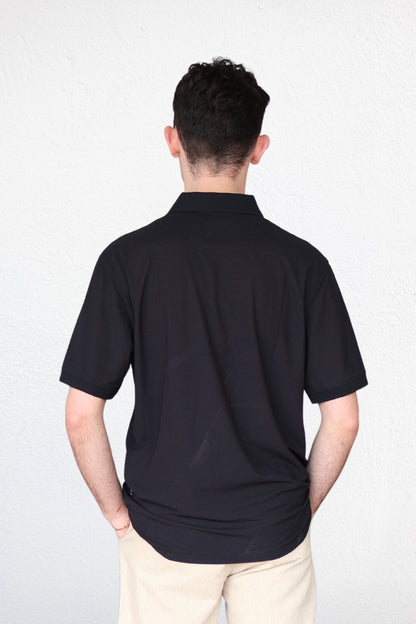 Men's ETL Seawool Polo Shirt - Jet Black