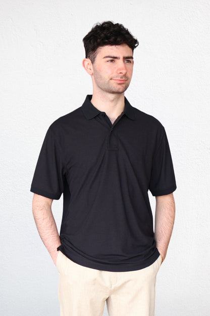 Men's ETL Seawool Polo Shirt - Jet Black
