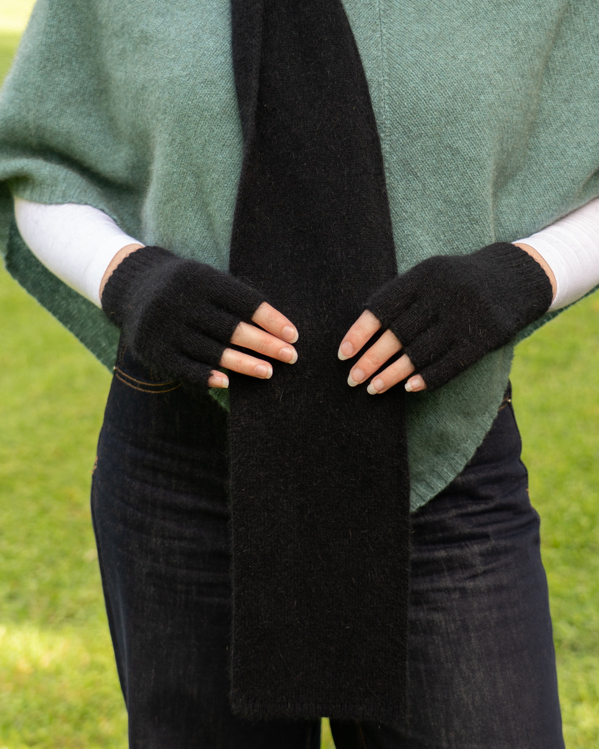 Gloves Fingerless Possum Merino