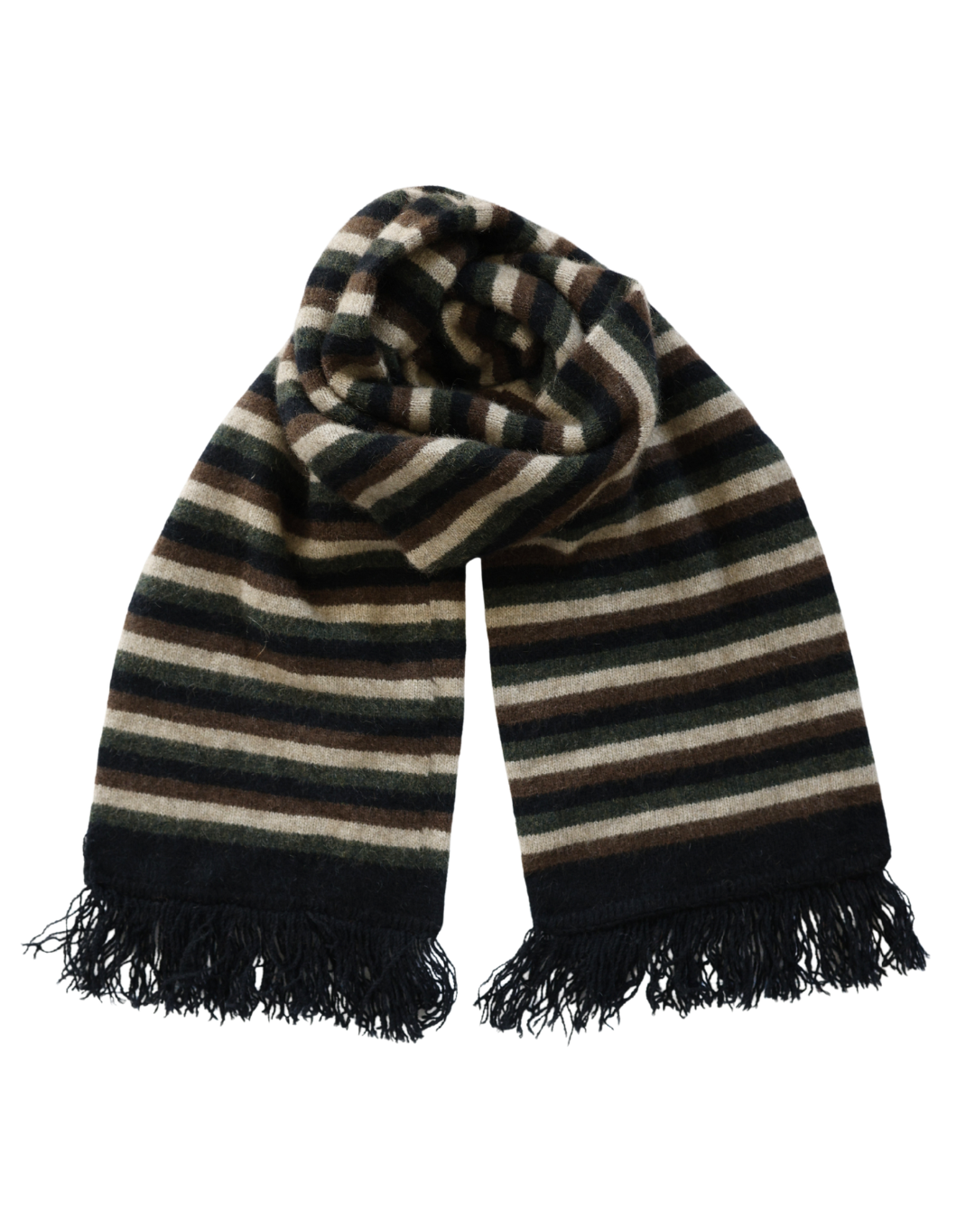 Scarf Possum Merino Stripe Black
