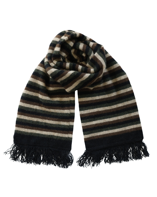 Scarf Possum Merino Stripe Black