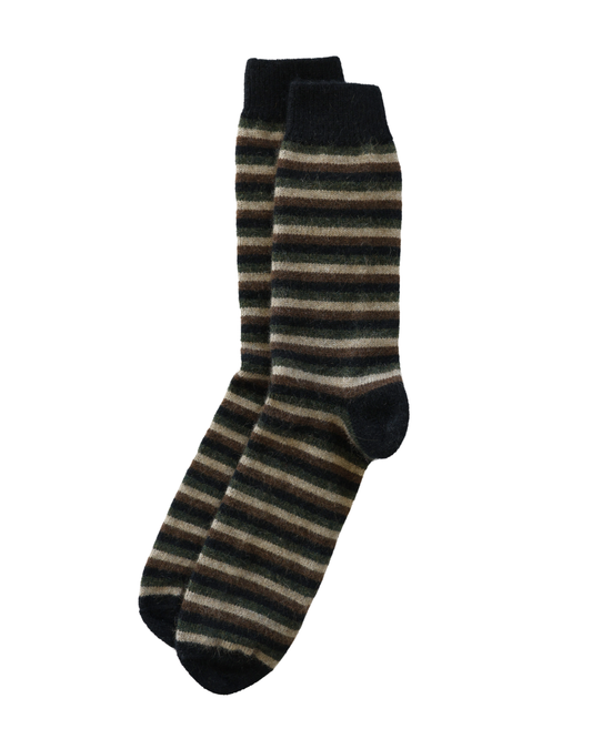 Sock Possum Merino Stripe Black