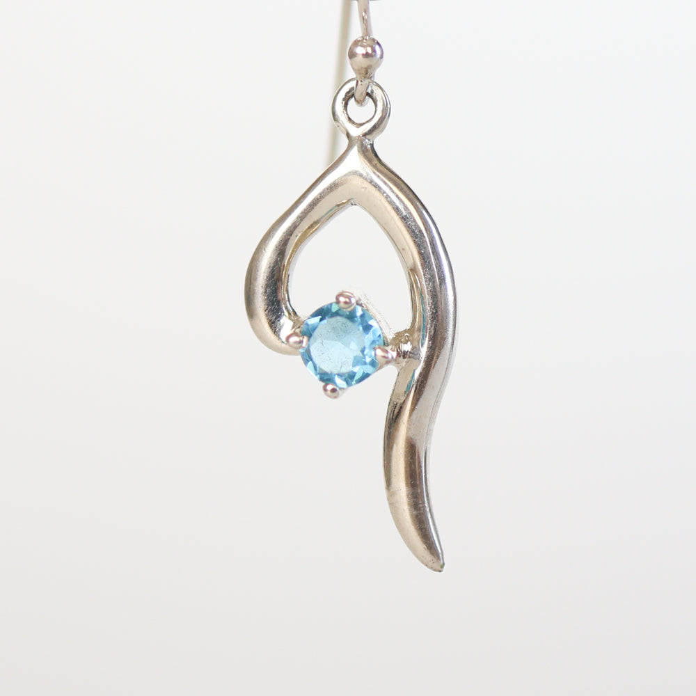 Blue Topaz Silver Earrings