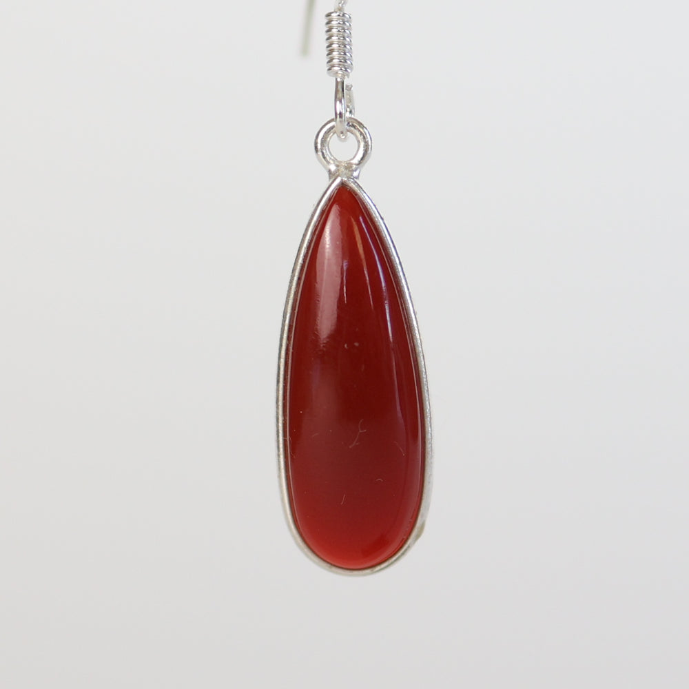 Carnelian Silver Earrings