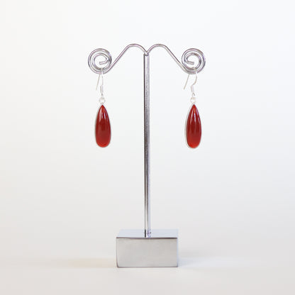 Carnelian Silver Earrings