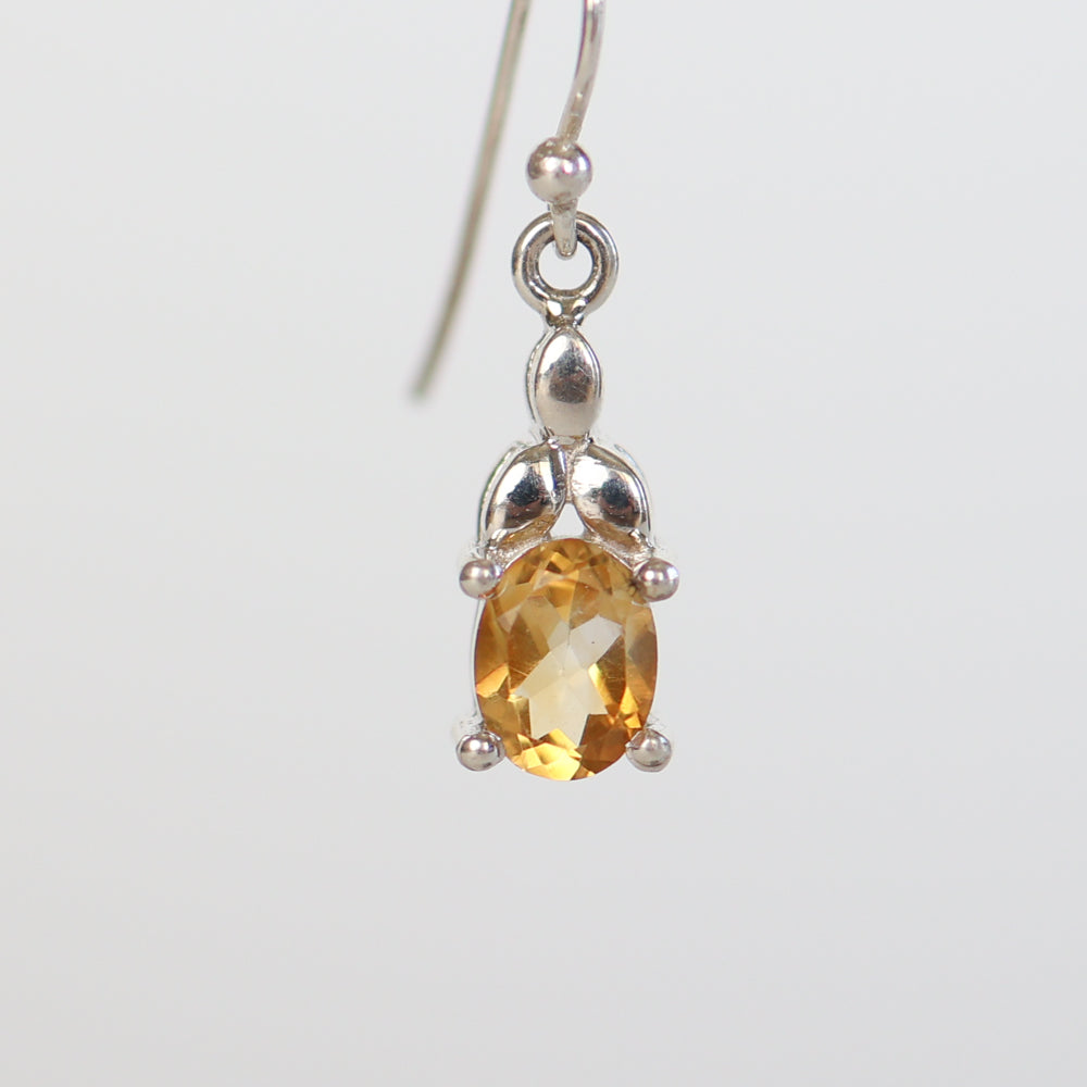 Citrine Silver Earrings