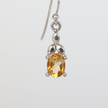Citrine Silver Earrings