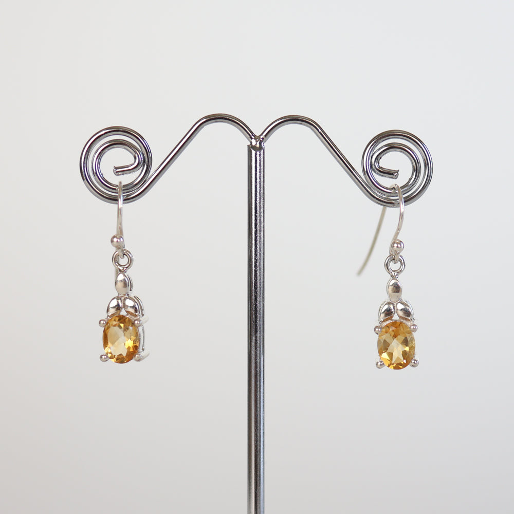 Citrine Silver Earrings