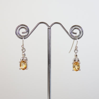 Citrine Silver Earrings