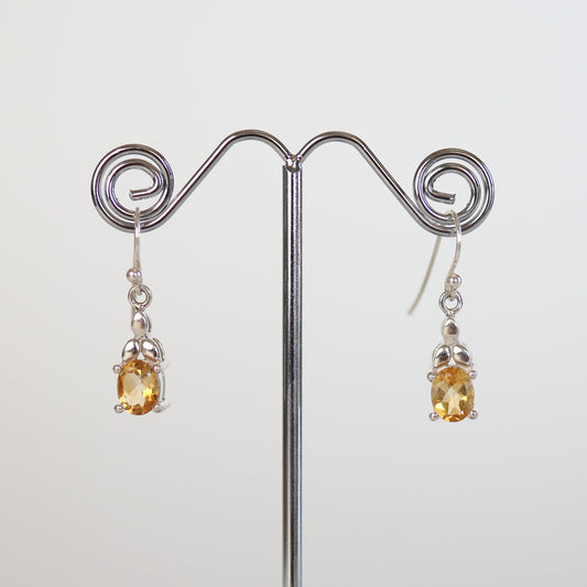 Citrine Silver Earrings