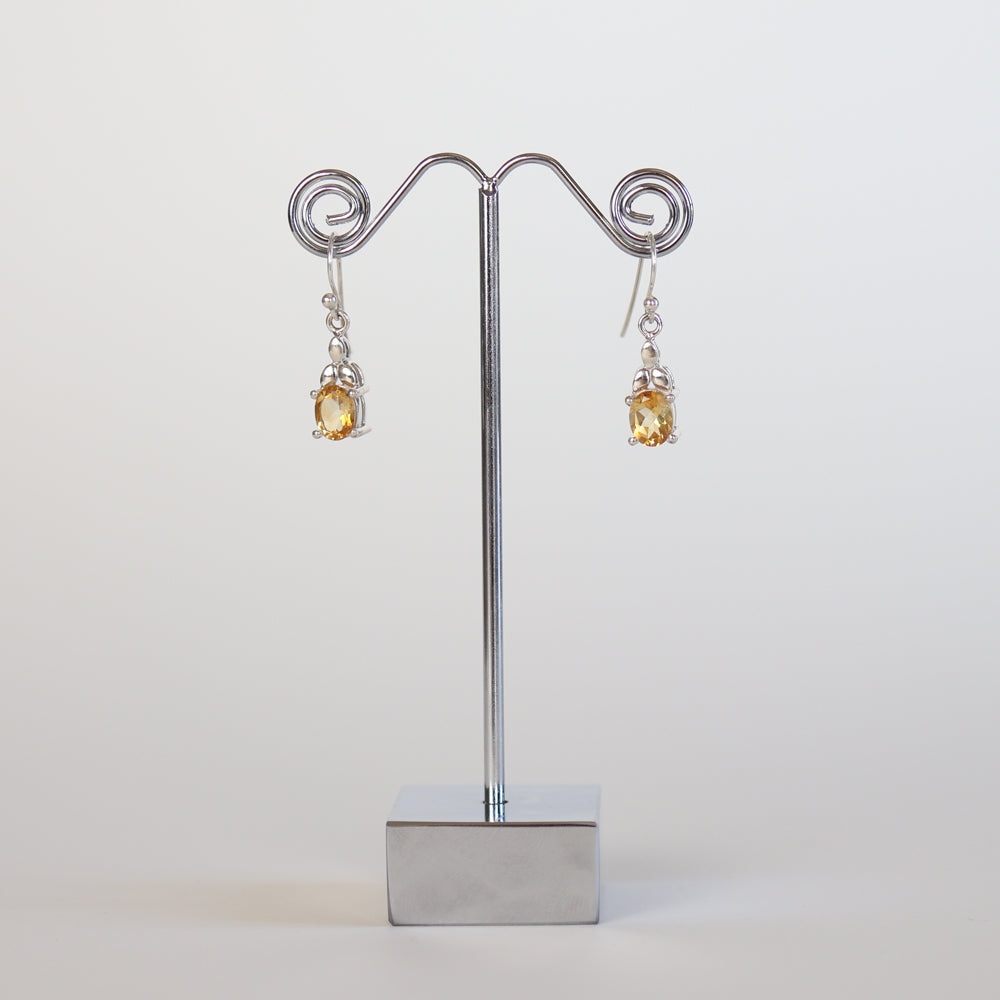 Citrine Silver Earrings