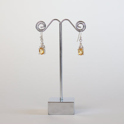 Citrine Silver Earrings