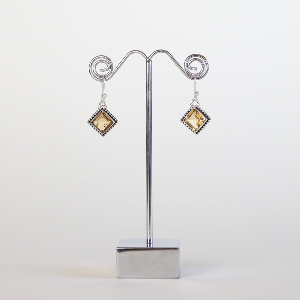 Citrine Silver Earrings