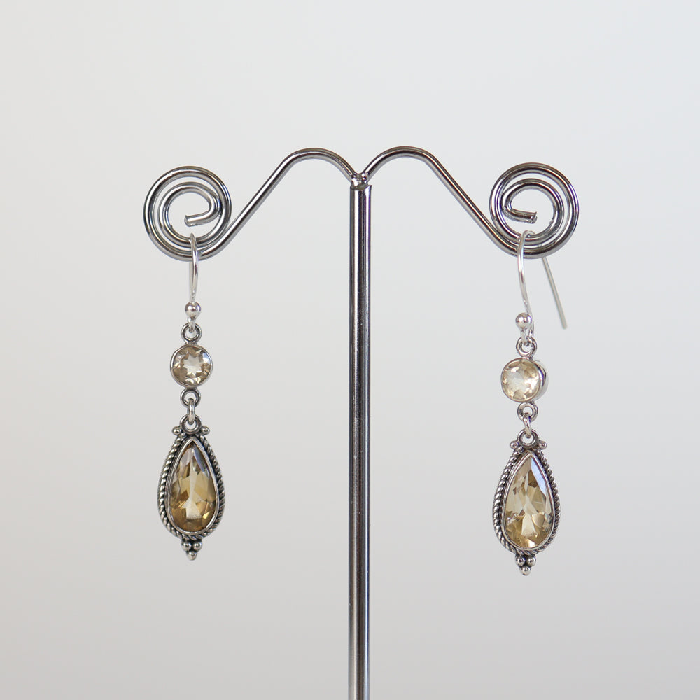Citrine Silver Earrings