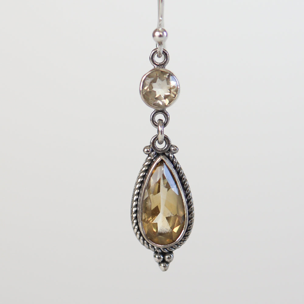 Citrine Silver Earrings