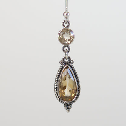 Citrine Silver Earrings