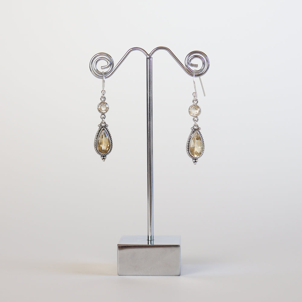 Citrine Silver Earrings