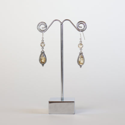 Citrine Silver Earrings