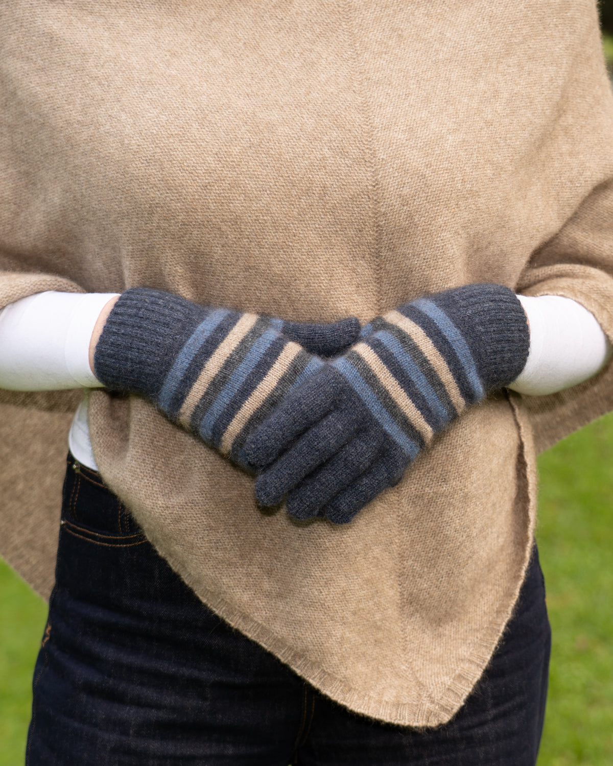 Gloves Possum Merino Striped (mixed)