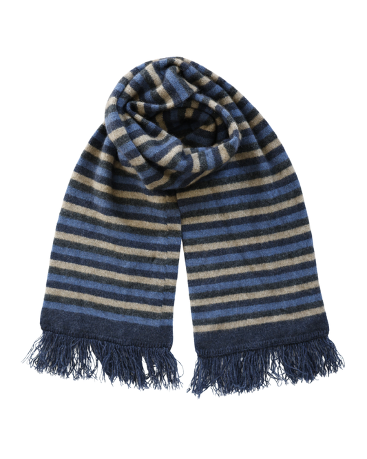 Scarf Possum Merino Stripe Denim