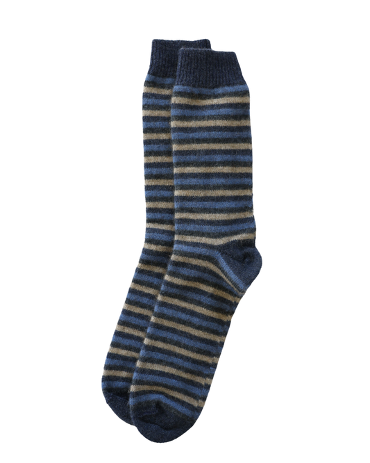 Sock Possum Merino Stripe Denim