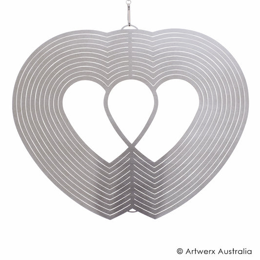 Wind Spinner Dual Hearts 26cm