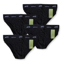 Mens underwear bamboo black briefs on a white background in a 4 pack