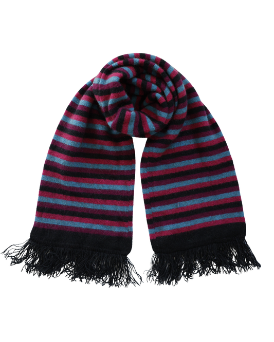 Scarf Possum Merino Stripe Jewel