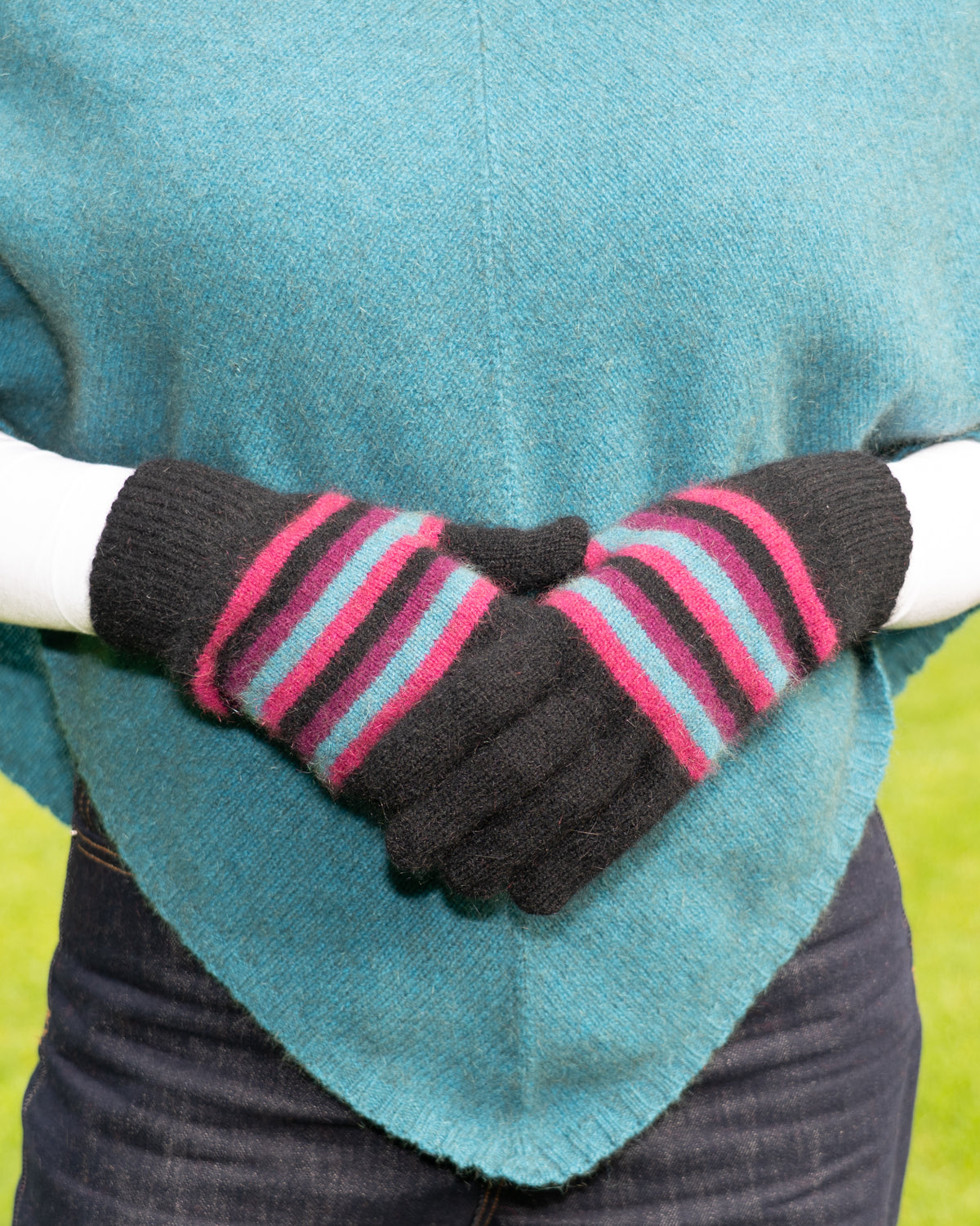 Gloves Possum Merino Striped (mixed)