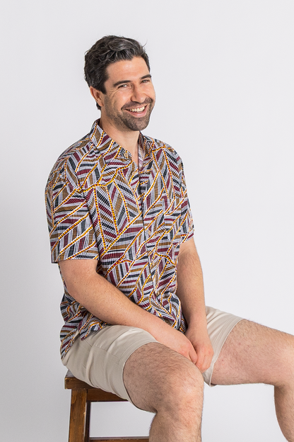 Men's Bamboo Shirt - Yirrkala Dreaming