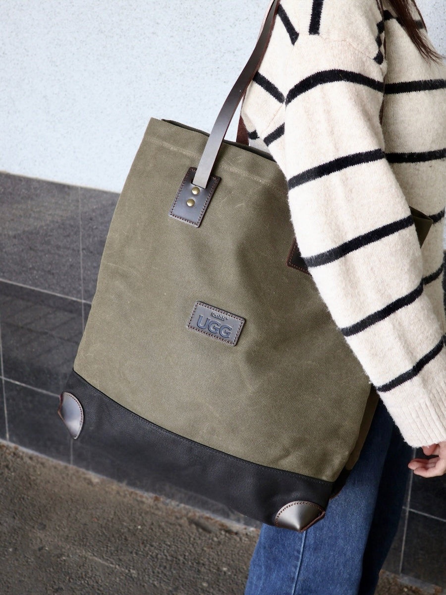 Large Canvas Tote Bag - Khaki