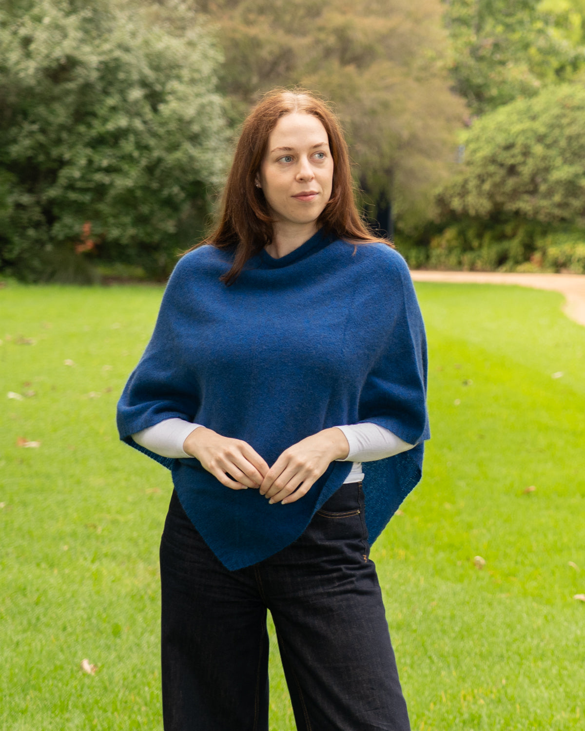 Poncho Possum Merino Classic Lagoon