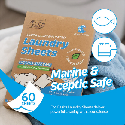 Laundry Sheets 60 Pack Ocean Breeze