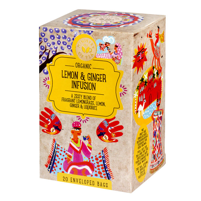 Organic Lemon & Ginger Infusion Tea Bags