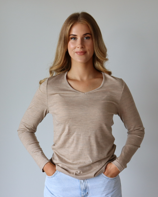 Women's Merino V-Neck Top