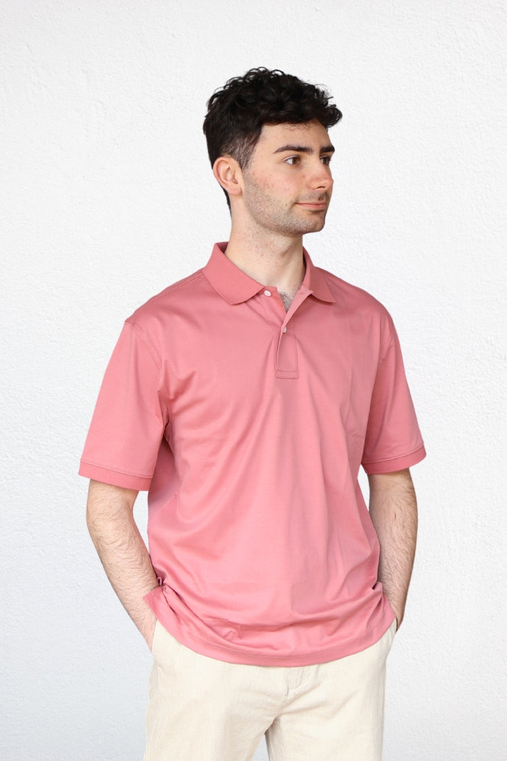 Men's ETL Cotton Polo Shirt - Mid Pink