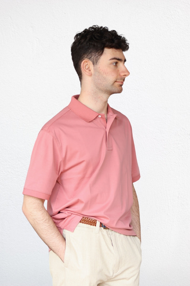 Men's ETL Cotton Polo Shirt - Mid Pink