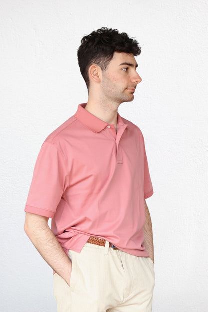 Men's ETL Cotton Polo Shirt - Mid Pink