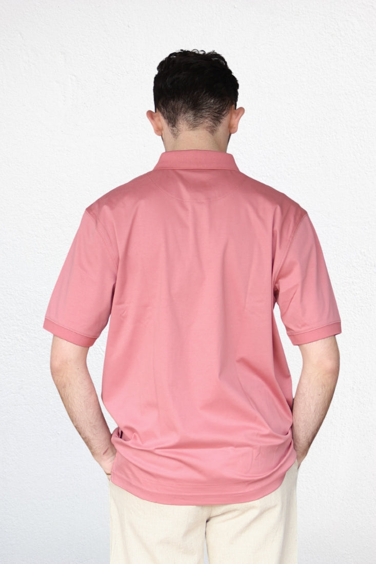 Men's ETL Cotton Polo Shirt - Mid Pink