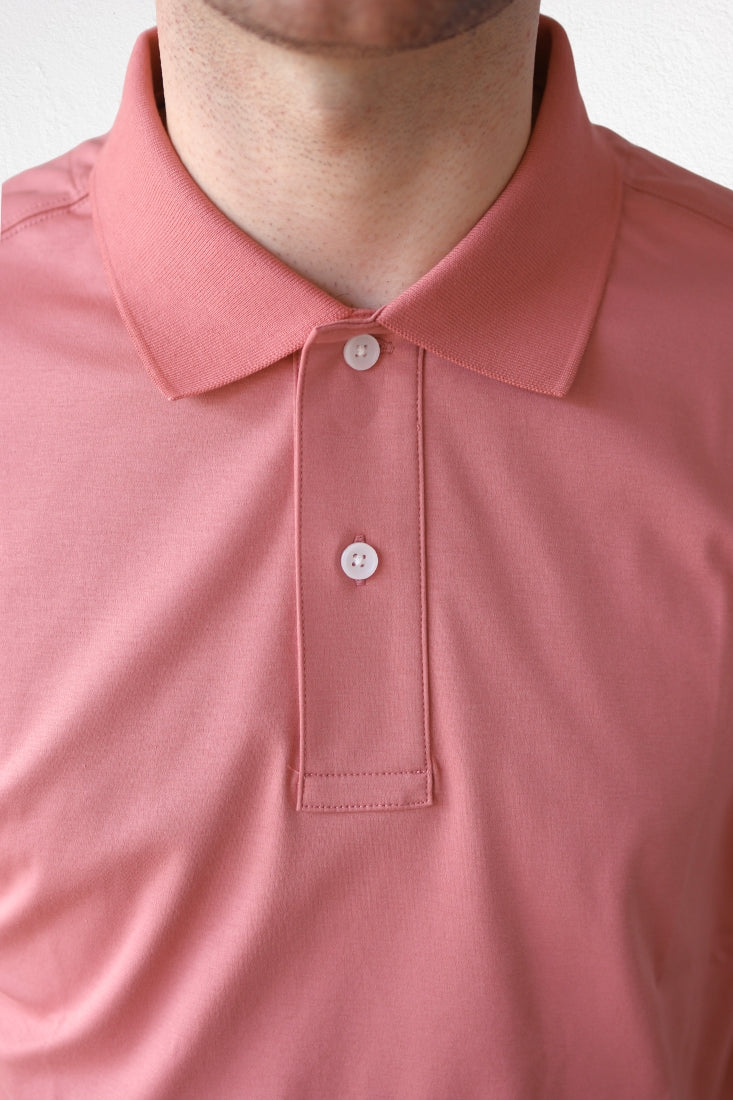 Men's ETL Cotton Polo Shirt - Mid Pink