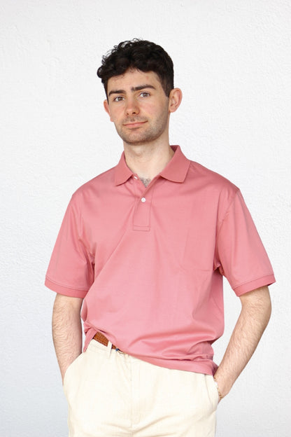 Men's ETL Cotton Polo Shirt - Mid Pink