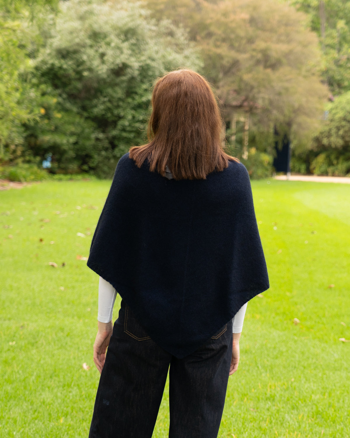 Poncho Possum Merino Classic Midnight Blue